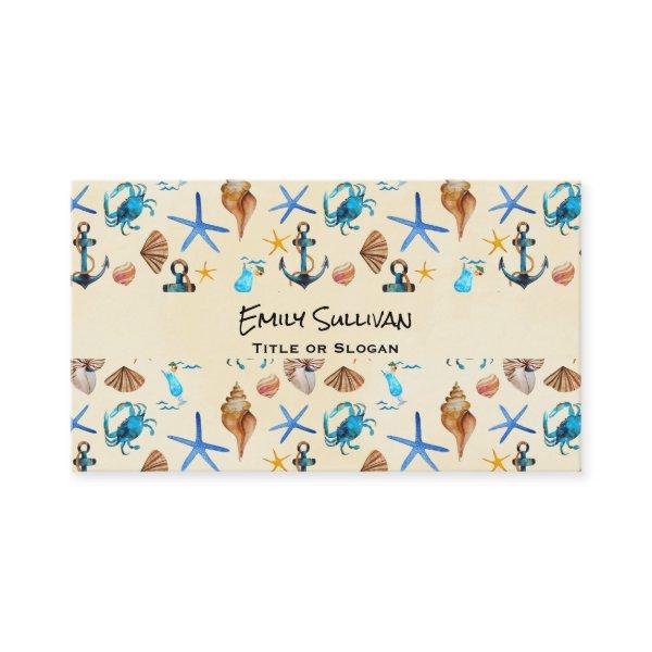 Beach And Sea Life Themed Pattern