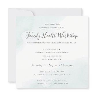 BEACH BLUE WATERCOLOUR BRUSH STROKE WORKSHOP EVENT INVITATION