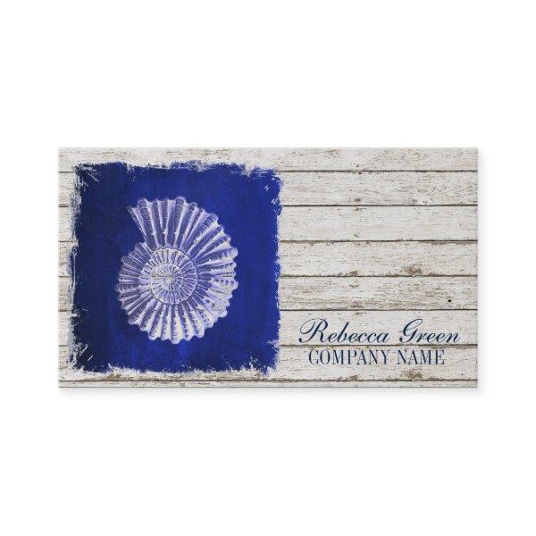 beach chic drift wood nautical blue seashells