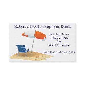 Beach Equipment house rental