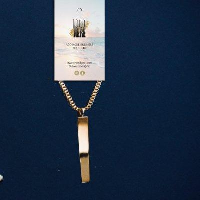 Beach Hanging Display Price Tag with QR and Logo