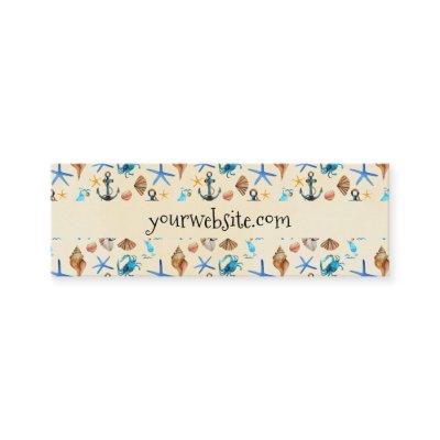 Beach Nautical Ocean Themed Pattern Mini