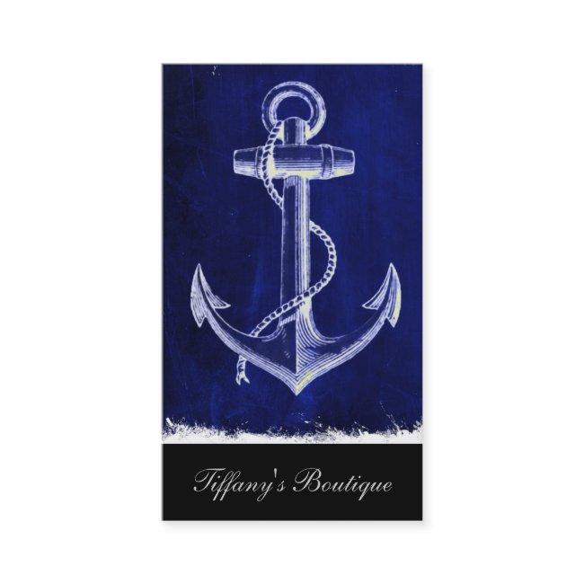 beach navy blue coastal chic nautical anchor