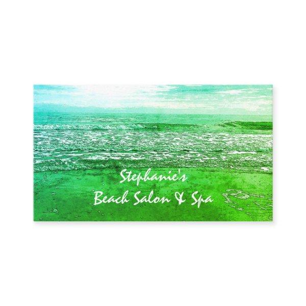 Beach Ocean Artistic Green Abstract Colorful 2024