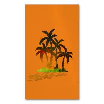 Beach Palm Trees Sunset  Magnet