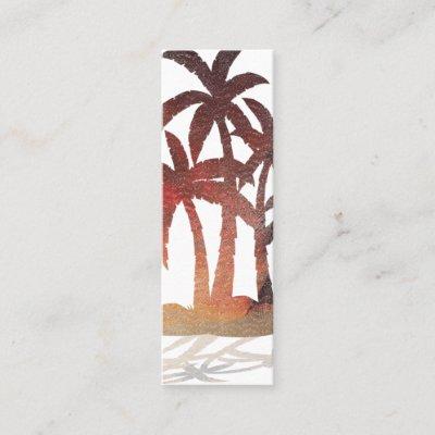 Beach Palm Trees Sunset Calling Card