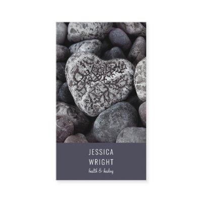 Beach Pebble Heart Natural