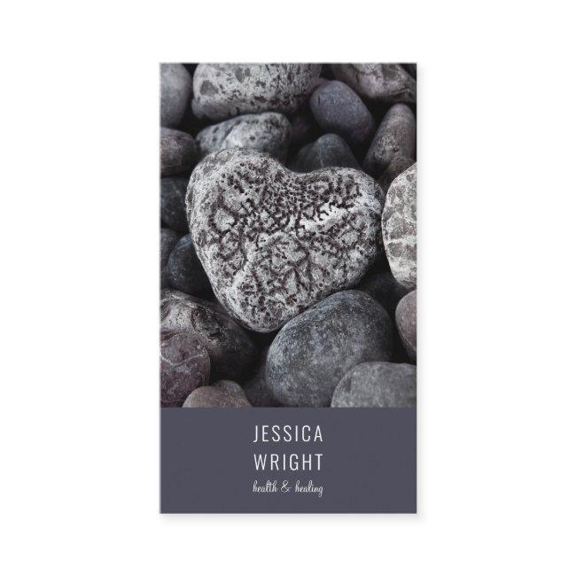 Beach Pebble Heart Natural