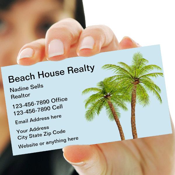 Beach Real Estate Palm Trees Design