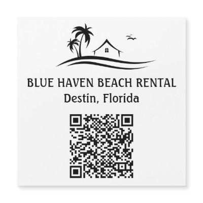 Beach rental Home STR QR Code Vacation
