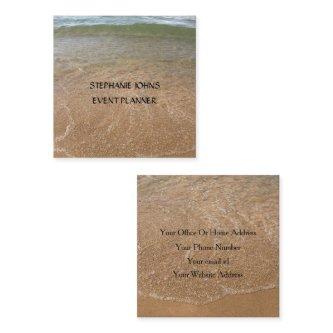 Beach Scenic Photo Event Planner Custom Text Cool Square