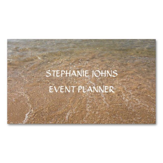 Beach Scenic Sea Photo Event Planner Custom Text Magnet