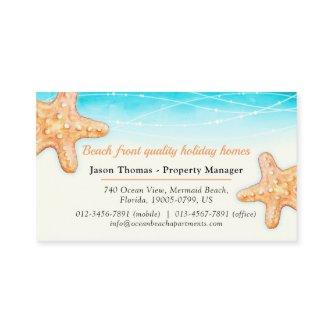 Beach starfish watercolor condo property letting