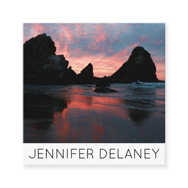 Beach Sunrise Oregon Coast Nature Photo Travel Square