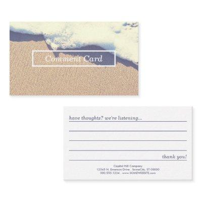 beached wave comment card