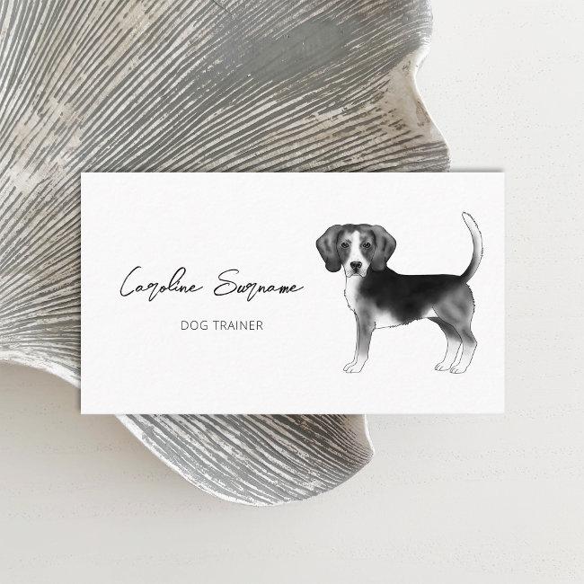 Beagle Dog Drawing In Black And White Minimalist
