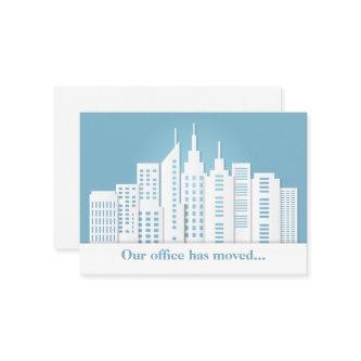 Beautiful Blue City Skyline Change of Address