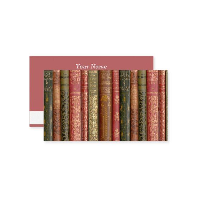 Beautiful Book Spines (Bee) Calling Card