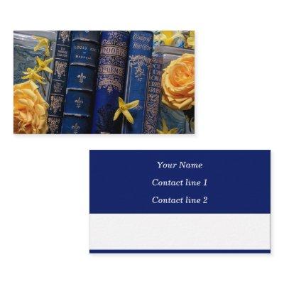 Beautiful Book Spines (Blue) Calling Card