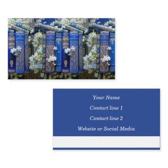 Beautiful Book Spines (Blue) Calling Card