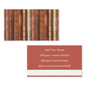 Beautiful Book Spines Calling Card