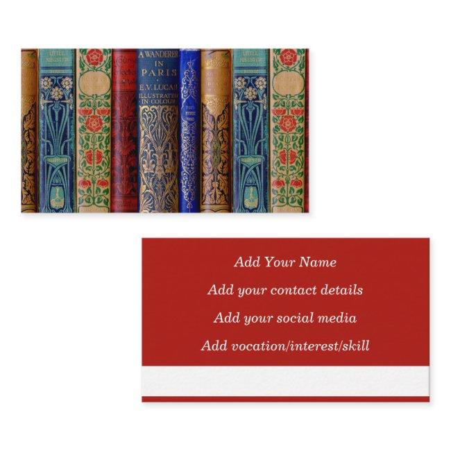 Beautiful Book Spines (Paris) Calling Card