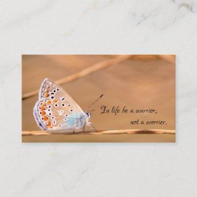 Beautiful butterfly with motivational quote busine