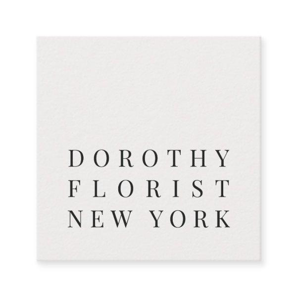 Beautiful chic white elegant minimalist florist square