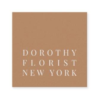 Beautiful copper brown elegant minimalist florist square