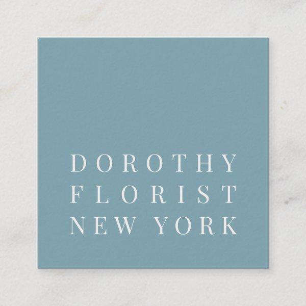 Beautiful dusty blue elegant minimalist florist square