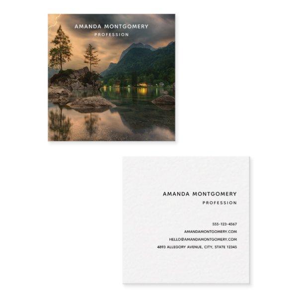Beautiful Evening Mountain Lake Photograph Square