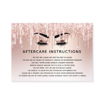 Beautiful  Eye with Gold Crown long lash Aftercare Referral Card