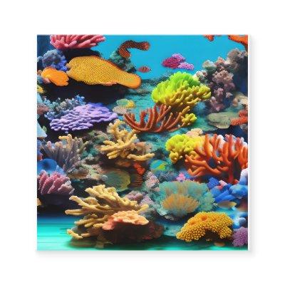 Beautiful Fantasy Underwater World Square