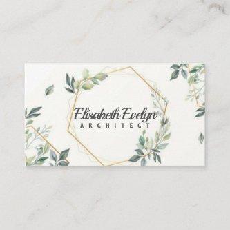 Beautiful floral card with golden