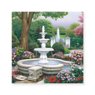 Beautiful Fountain Graphic Square