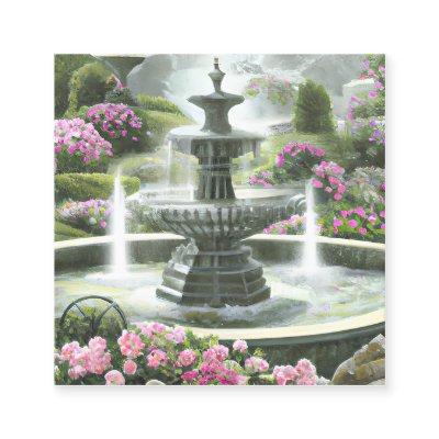 Beautiful Fountain Graphic Square