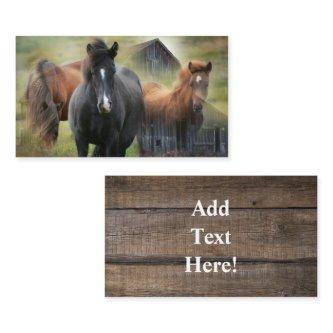 Beautiful Horses and Rustic Barn