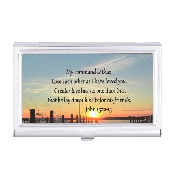 BEAUTIFUL JOHN 15:12 SUNSET PHOTO DESIGN CASE FOR
