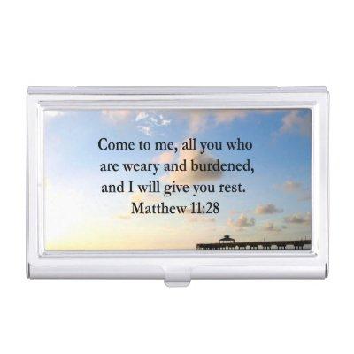 BEAUTIFUL MATTHEW 11:28 SCRIPTURE VERSE  HOLDER