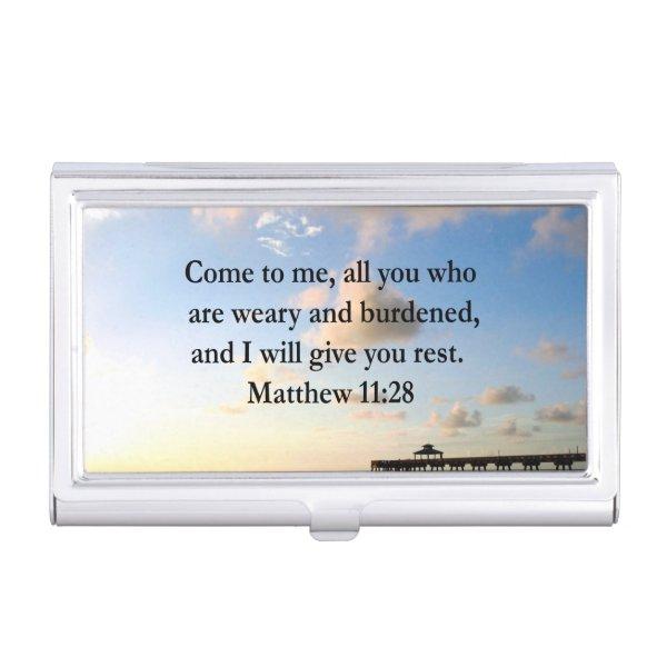 BEAUTIFUL MATTHEW 11:28 SCRIPTURE VERSE  HOLDER
