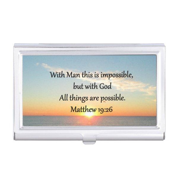BEAUTIFUL MATTHEW 19:26 PHOTO DESIGN  HOLDER
