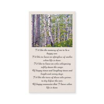 Beautiful Memorial Sympathy Card