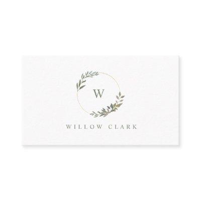 Beautiful Monogram Greenery Watercolor wreath