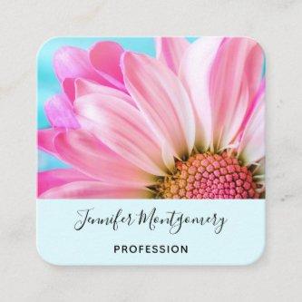Beautiful Pink Flower Close Up Photo Square