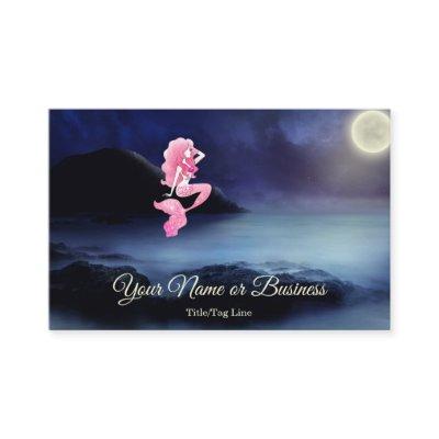 Beautiful Pink Mermaid, Full Moon Lagoon Beach