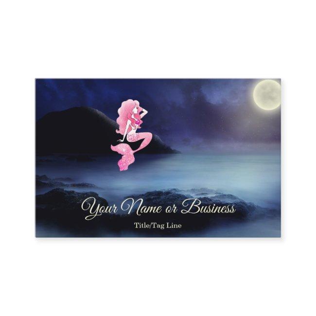 Beautiful Pink Mermaid, Full Moon Lagoon Beach