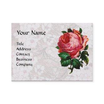 BEAUTIFUL PINK ROSE,RED WAX SEAL White Pearl Paper