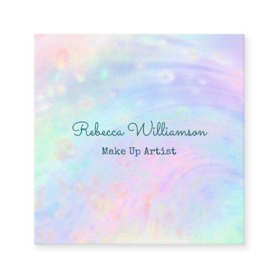 Beautiful Rainbow Aesthetic Pastel Swirl Shell Square