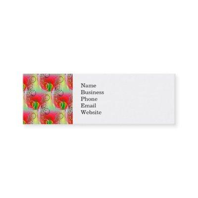 Beautiful Red Green Yellow Spring Floral Vines Mini