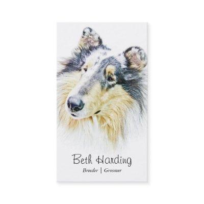 Beautiful Rough Collie dog art